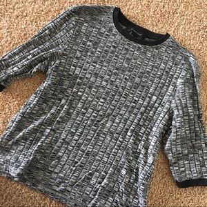 Ribbed Black & White Shirt